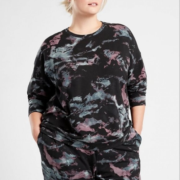 Women's Black and Pink Tie-Dye Sweatshirt - Picture 4 of 4